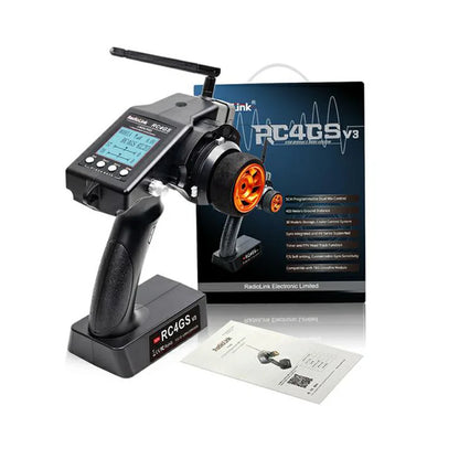 RadioLink RC4GS V3 2.4G 4CH 5CH 7CH 400M Distance Remote Controller Transmitter  R6Fg Gyro Inside Receiver for RC Car Boat-EXPROTAS