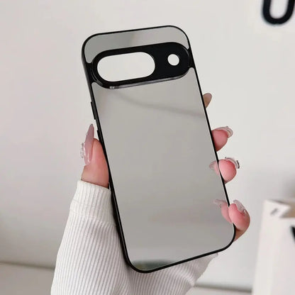 Mirror Shockproof Phone Case for Google Pixel 6-10 Pro XL A-Series Black Edge