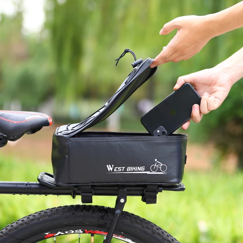 4L Waterproof Bike Rack Bag Bicycle Rear Pannier with Rain Cover