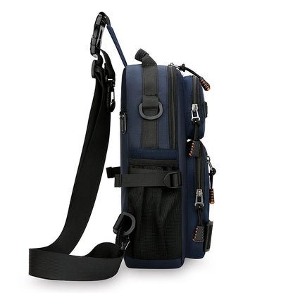 Men's Chest Bag Crossbody Waist Pack Fashion Sling Small Oxford Bag