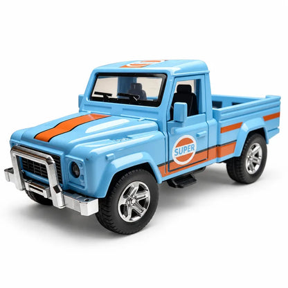 1:36 Defender Style Alloy Pickup Truck Model Pull Back Toy with Doors