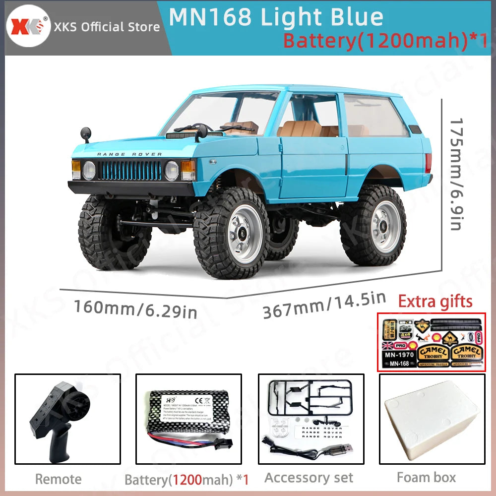 MN168 RC Car 1:12 Full Scale RTR Version MN Model 2.4G 4WD 280 Motor Proportional Off-Road RC Remote Control Car for Boys Gifts-EXPROTAS