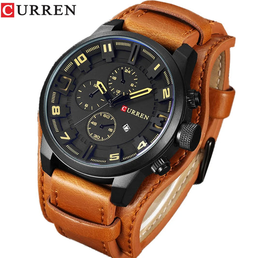 CURREN Men's Watches Top Brand Luxury Fashion&Casual Business Quartz Watch Date Waterproof Wristwatch Relogio Masculino-EXPROTAS