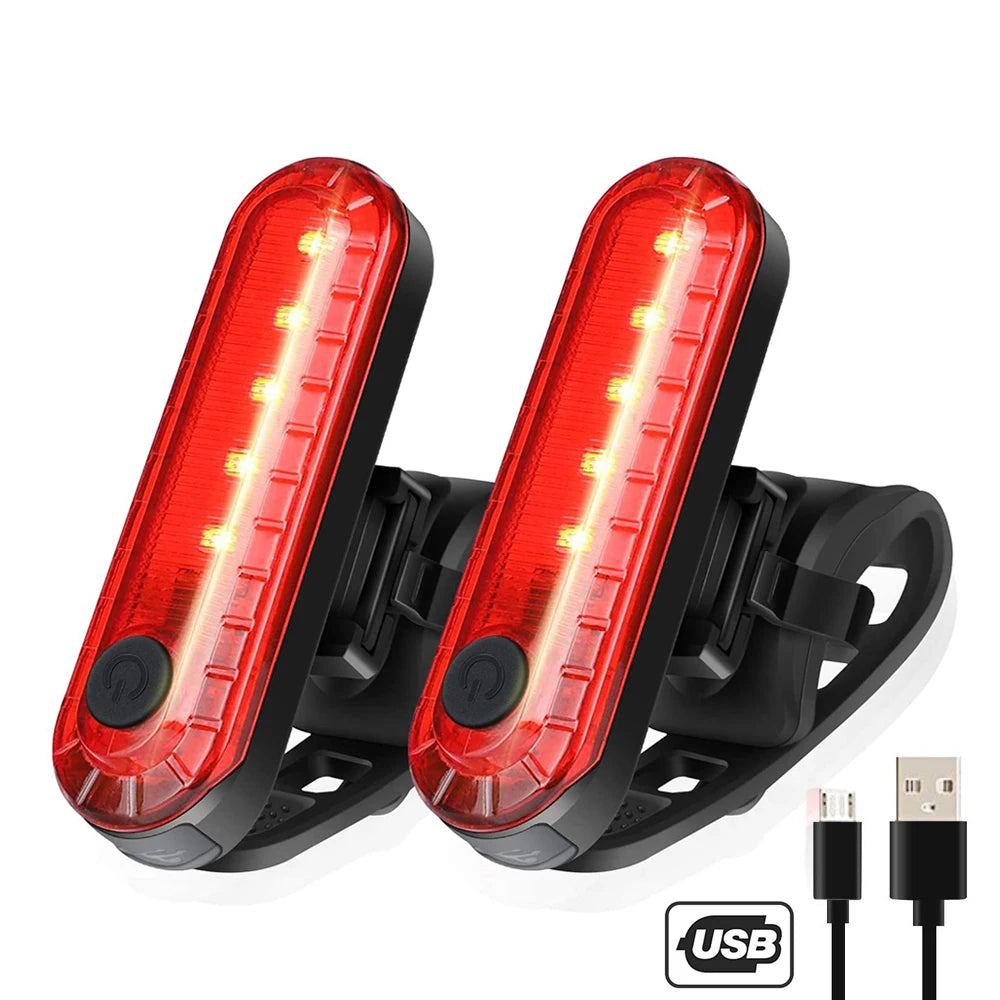 USB Rechargeable Bike Tail Light Ultra Bright Rear LED Bicycle Safety Light