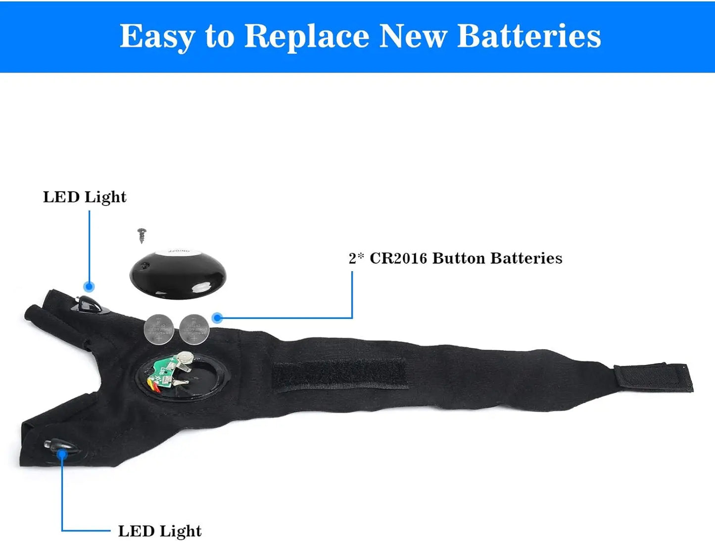 LED Half Finger Gloves | Waterproof Outdoor Cycling Flashlight Gloves for Men