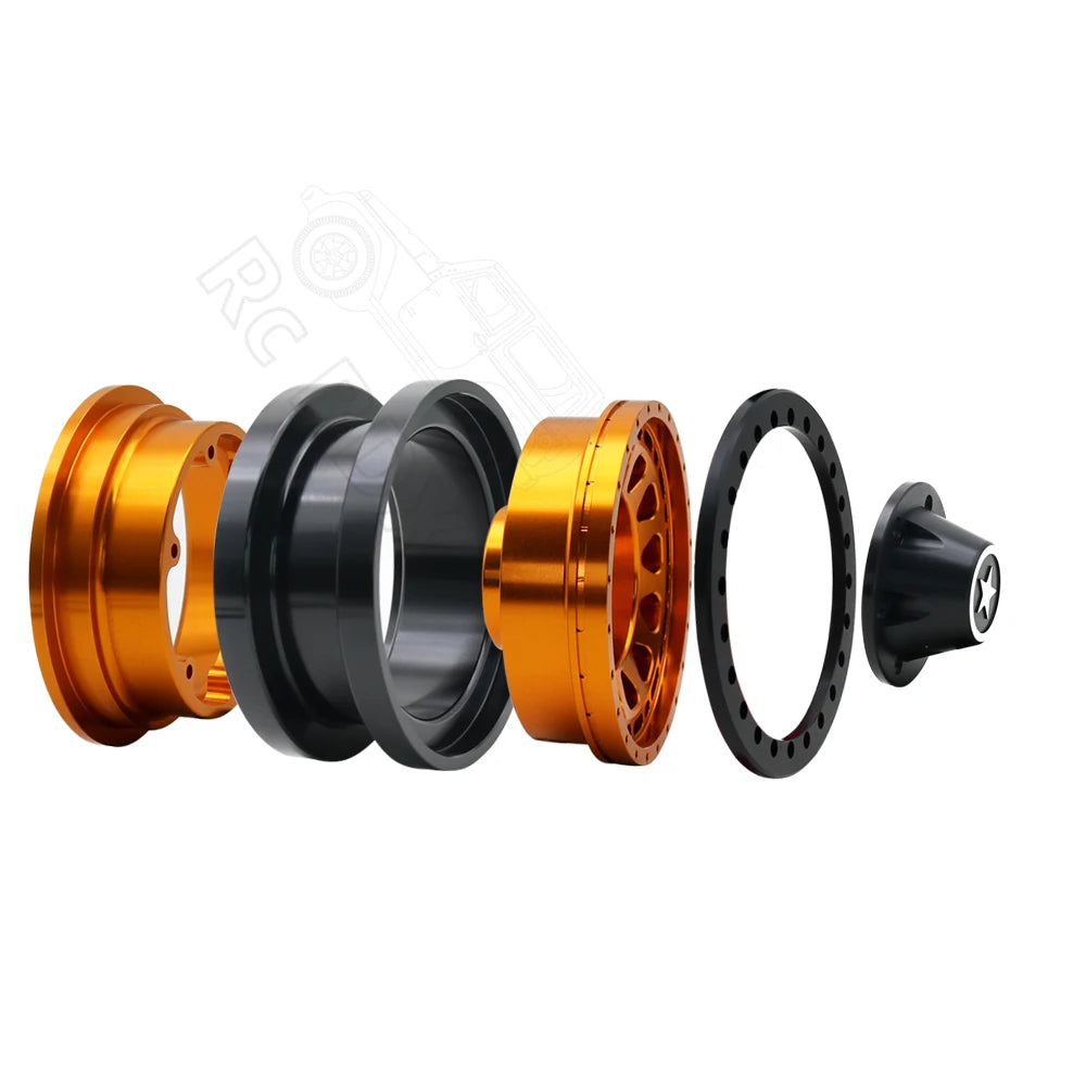 1/6 RC Crawler CNC Aluminum 2.9" Beadlock Wheel for Axial SCX6 - EXPROTAS