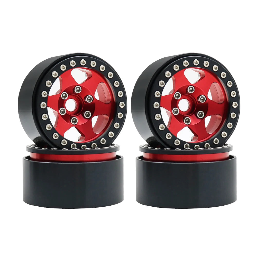 1.9" Metal 6-Spoke Beadlock Wheel Rim for 1/10 RC Crawler TRX4 SCX10 Capra D90 - EXPROTAS