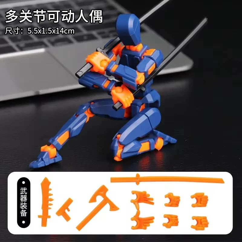 Multi-Jointed 3D Printed Shapeshift Robot Mannequin Lucky 5 Action Figure