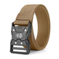 Men's Buckle Tactical Belt Red Ears Plastic Multifunctional Military Canvas