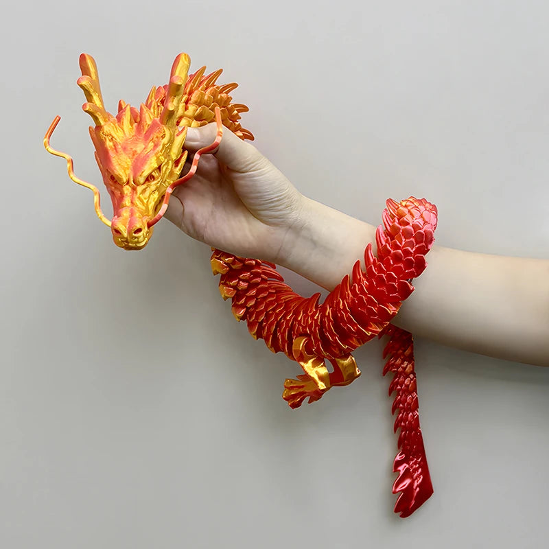 60 88CM 3D Printed Gem Dragon Crystal Fidget Toy Rotatable Articulated Dragon Gift for ADHD Perfect for Holiday Birthdays Gift