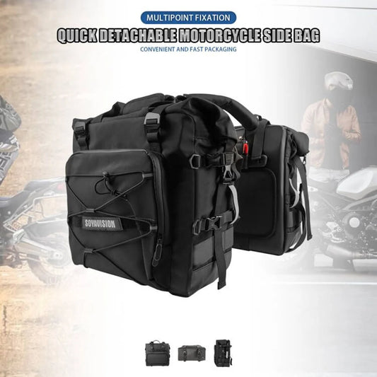 Motorcycle Accessories Frame Crash Bars Bag SaddleBag 20L Universal Side Rear Seat Bag Pack Travel Motorbike Luggage Storage