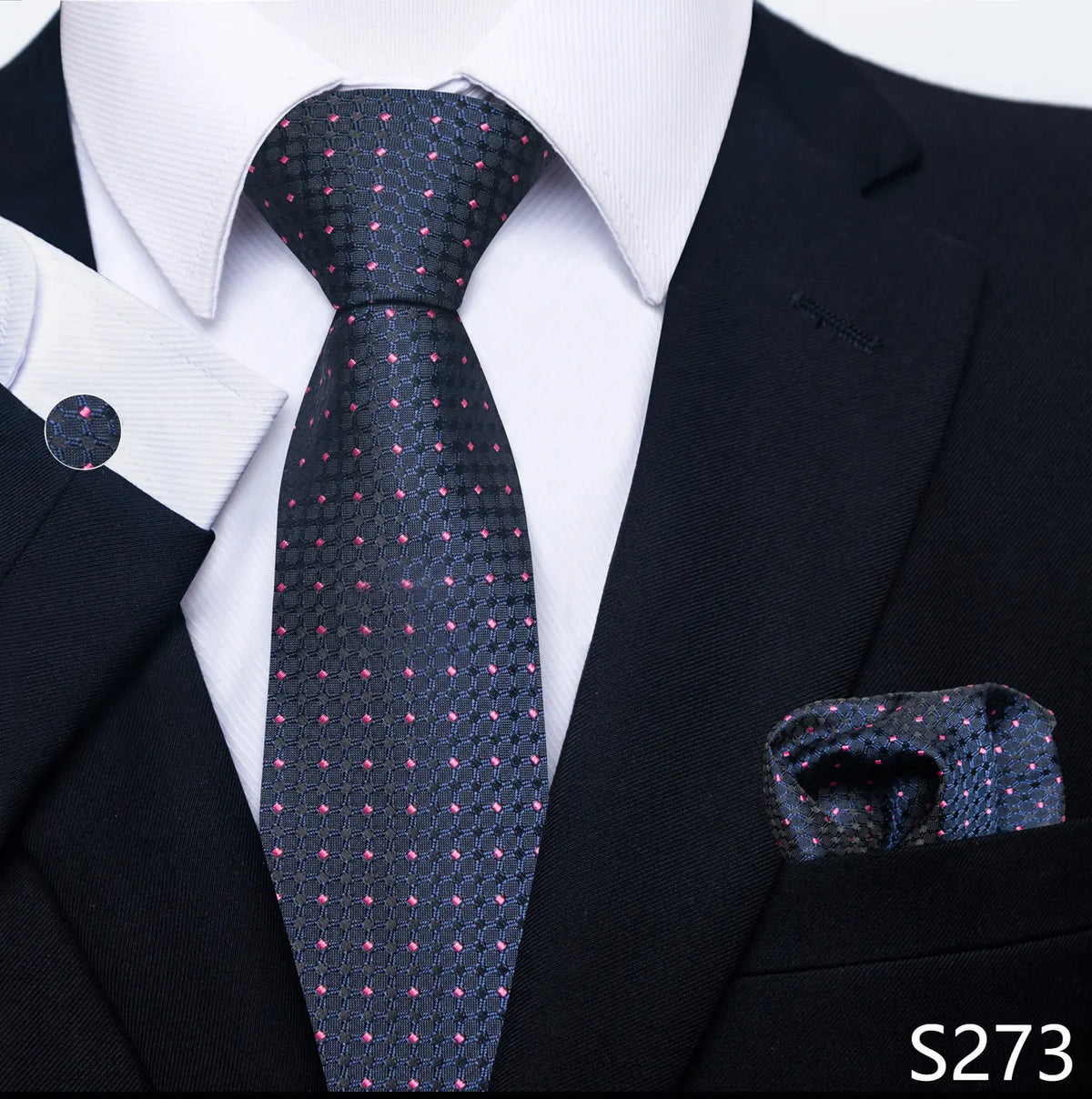 EXPROTAS Tie Pocket Square 8cm Wedding Formal Men’s Accessories