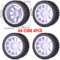 1/10 RC Wheels & Tires Set 12mm Hex On-Road Drift/Rally for Tamiya TT-02 Compatible Chassis