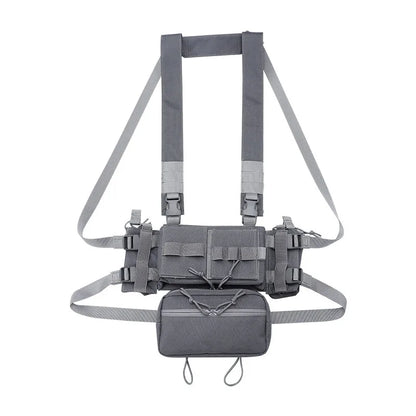 MOLLE Chest Rig Dangler Pouch Camo Vest Tactical Hunting Airsoft Training Bag