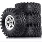 2.2 RC Crawler Tires & Metal Beadlock Wheels 4pcs for 1/10 1/8 SCX10 TRX4
