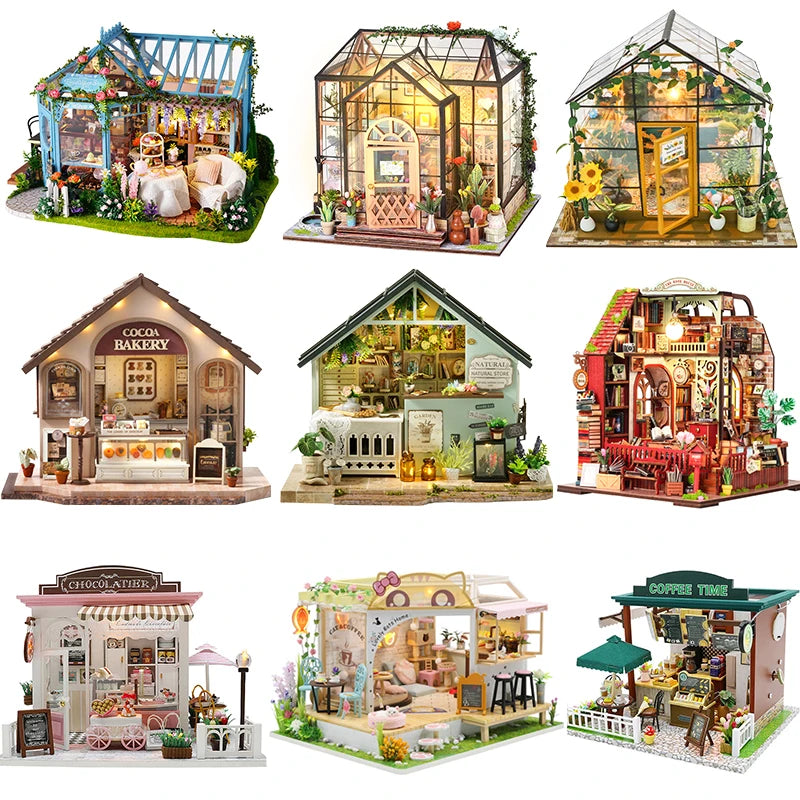 Wooden DIY Mini Dollhouse 3D Puzzle Room Kit with Furniture Birthday Gift - EXPROTAS