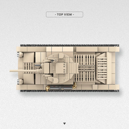 WW2 Valentine I Light Tank MKIII 1:35 Building Blocks Military Brick Model Educational Gift