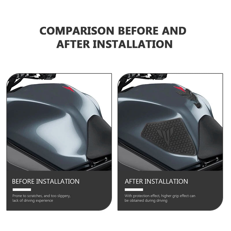 Non-Slip Fuel Tank Side Grip Pads Stickers for Yamaha MT-09 2021-2022 - EXPROTAS