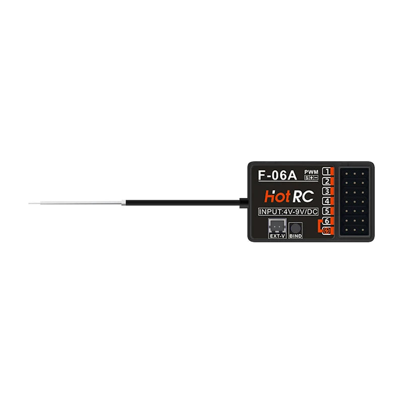 Hotrc CT-6A/CT-4A 6CH/4CH 2.4GHz Radio Transmitter with F-06A/F-04A Receiver for RC Car Boat Tank
