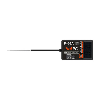 Hotrc CT-6A/CT-4A 6CH/4CH 2.4GHz Radio Transmitter with F-06A/F-04A Receiver for RC Car Boat Tank