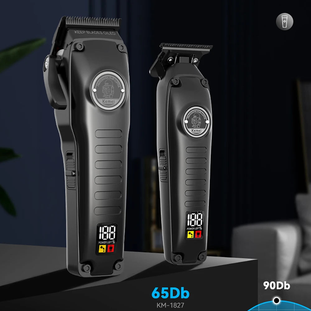 Kemei Professional Barber Fade Clippers 0mm Zero Gapped Edgers Hair Trimmer Electric Men Bald Head Finish Hair Cutting Machine-EXPROTAS