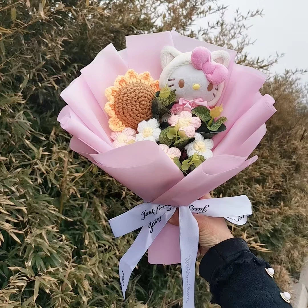 Pooh Bear Bouquet Plush Doll for Wedding Graduation Birthday Christmas