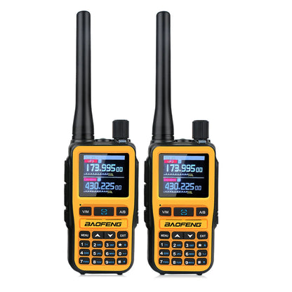 2PCS Baofeng Dual Band Mini Walkie Talkie 5W Radio Air Band Compact