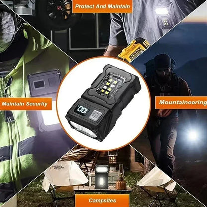 2/1Pcs Mini LED Flashlight Rechargeable USB Torch Bright Magnetic for Camping