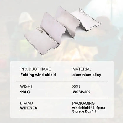 Camping Stove Wind Shield Foldable Gas Burner Outdoor Cooking Screen