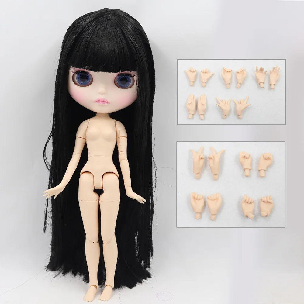 ICY DBS Blythe Doll 1/6 BJD Joint Body White Skin 30cm Custom Random Eyes