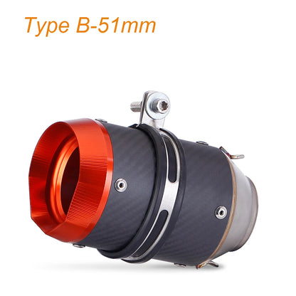 51mm Universal Slip On Motorcycle GP Exhaust CNC Carbon Fiber Escape Muffler For Kawasaki Z900 FZ6 RC390 S1000XR-EXPROTAS