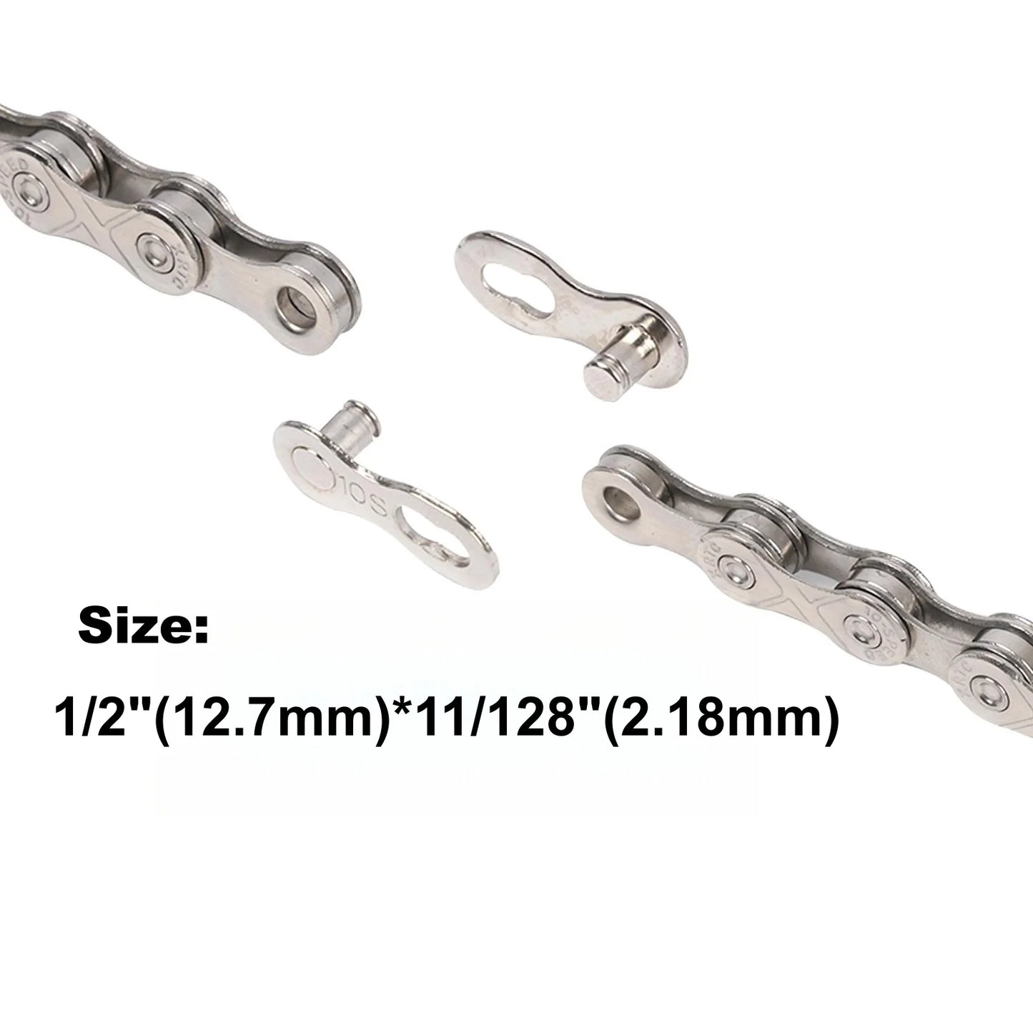 10 Speed Bike Chain 116 Links MTB Road Bicycle Chain 1/2x11/128 Inch