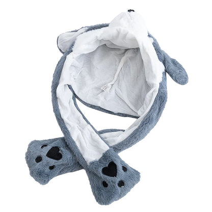 Funny Ear Hat Plush Rabbit Animal Cap for Party Teens Headwear