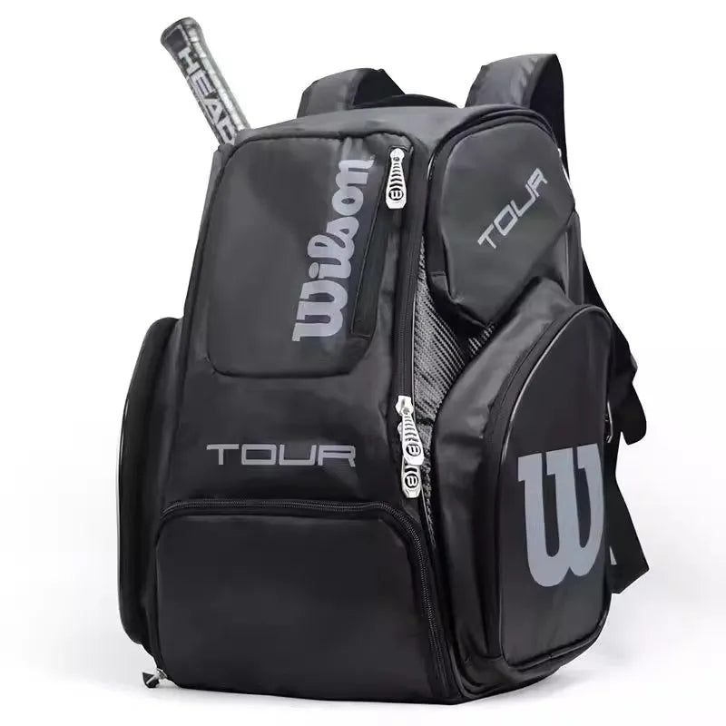 Wilson Tennis Bag Holds 2 Tennis Rackets Tennis Backpack Daily Portable Court Racket Bag Men Women Padel Sports Backpack-EXPROTAS