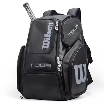 Wilson Tennis Bag Holds 2 Tennis Rackets Tennis Backpack Daily Portable Court Racket Bag Men Women Padel Sports Backpack-EXPROTAS
