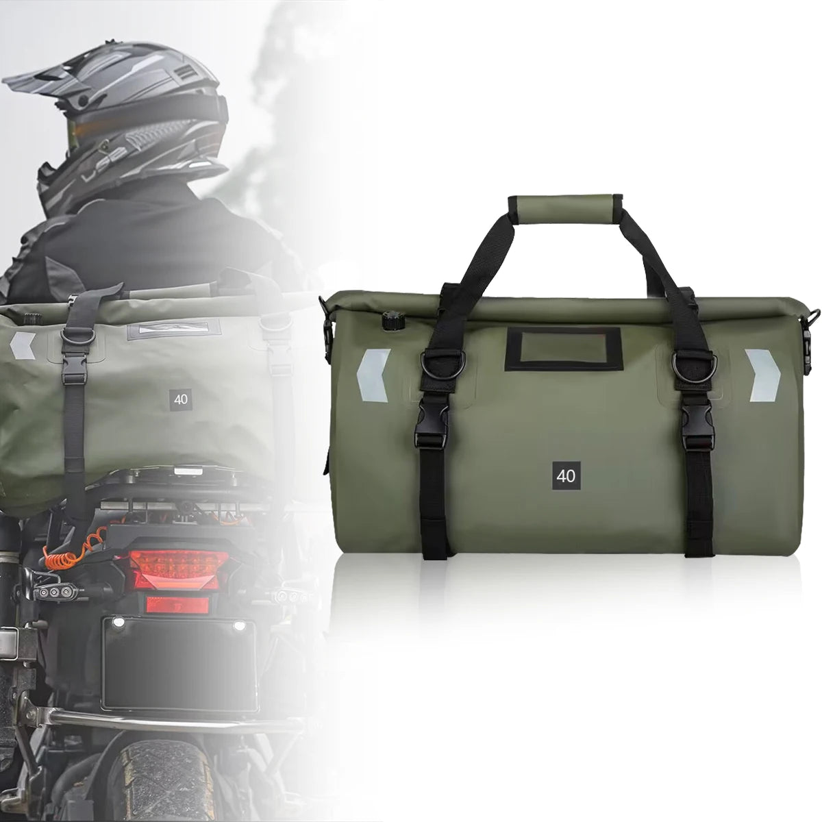 Universal Motorcycle Waterproof Tail Bags Back Seat Bags Cycling Camping Travel Bag Motorbike Scooter Sport Luggage Pack 66L 40L-EXPROTAS