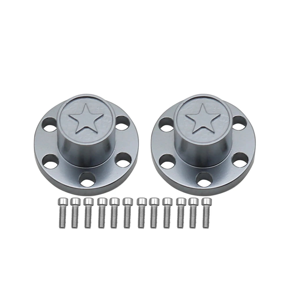 1/10 RC Crawler Metal Wheel Center Dust Caps 6-Hole for 1.9" & 2.2" Wheels - EXPROTAS