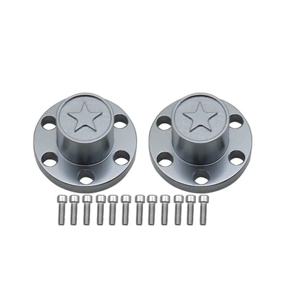 1/10 RC Crawler Metal Wheel Center Dust Caps 6-Hole for 1.9" & 2.2" Wheels - EXPROTAS