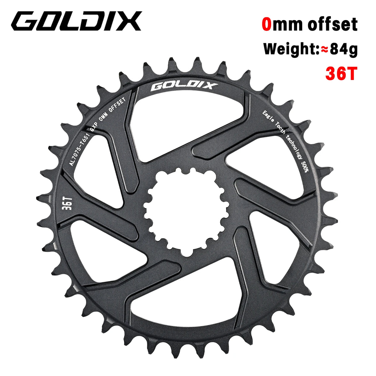 0/3/6mm Offset Goldix Chainring Narrow Wide Direct Mount for SRAM MTB