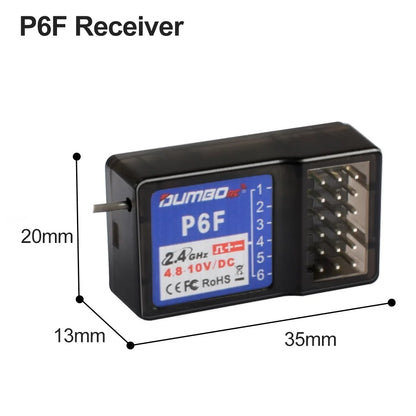 Dumborc 2.4GHz Receiver for RC Car Boat with Gyro P6DC P6F P4FM P10F