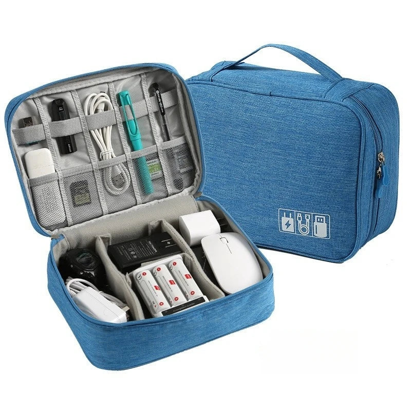 Digital Electronic Organizer Waterproof Portable USB Cable Storage Bag