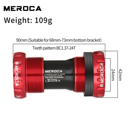 BSA Bottom Bracket BB68 68-73mm Ceramic Bearing for MTB Hollowtech Crankset