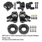 Axial SCX10 II AR44 Black Brass Weight Set Diff Cover Knuckles C-Hubs Link Mounts