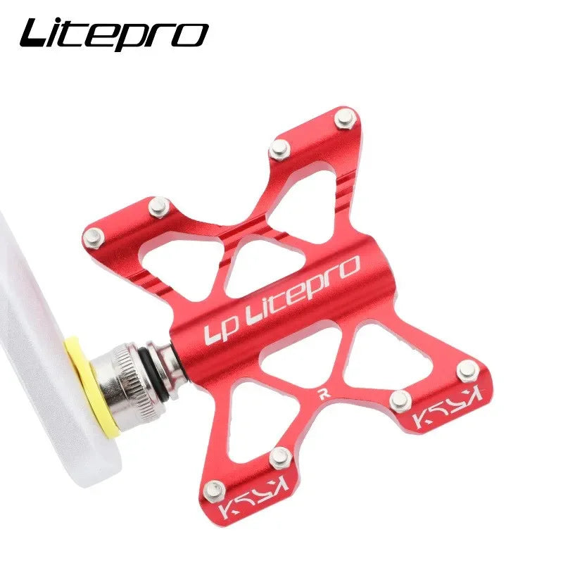 Litepro K5 Quick Release Folding Pedals Aluminum Ultralight Sealed Bearings - EXPROTAS