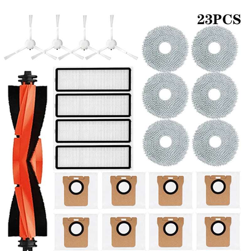 For Xiaomi Robot Vacuum X20 + / X20 Plus Parts Accessories Main Side Brush Hepa Filter Mop Cloth Dust Bag Replacement