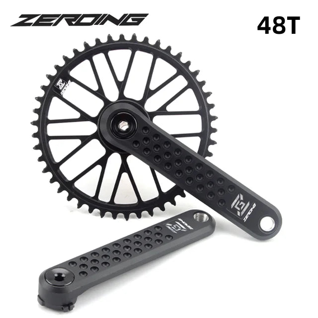 ZEROING Road Folding Bicycle Crankset 10/11/12speed Single Chainring 40/42/44/46/48T With Bracket Bottom BSA For Gravel Bike-EXPROTAS