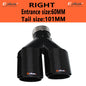 EPLUS Carbon Fiber Y-Shape Dual Exhaust Tip Glossy Black Stainless Universal