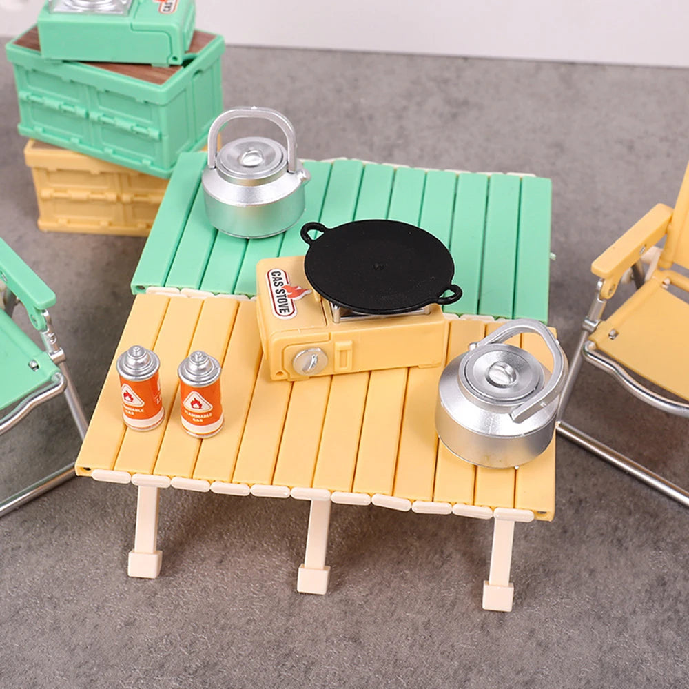 Outdoor Picnic Model Table & Chair Set for Children - Mini Folding Decor