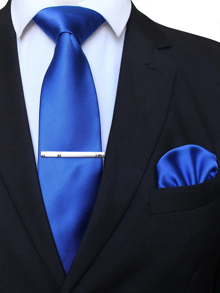 Suits Necktie Clip 8cm Mens Slim Solid Classic Wedding Party Ties