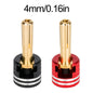 4mm 5mm Low Profile Bullet Plugs Solderless Metal Heatsink Connectors RC Car